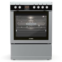 Κουζίνα Hyundai HCIN23-7260I/X με πολυλειτουργικό φούρνο, επαγωγικές εστίες, χωρητικότητα φούρνου 69L, 9 λειτουργίες ψησίματος, μηχανισμό σούβλας και ενεργειακή κλάση Α