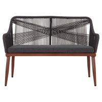 ΚΑΝΑΠΕΣ 2ΘΕΣΙΟΣ MYRTIA HM5550.11 AΛΟΥΜΙΝΙΟ ΚΑΦΕ--ΑΝΘΡΑΚΙ P.E. ΣΧΟΙΝΙ 123x61x90Υεκ