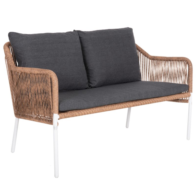 kanapes-exchoroy-fb9605401-aloyminio-ley ΚΑΝΑΠΕΣ ΕΞ.ΧΩΡΟΥ BAFFIN HM6054.01 ΑΛΟΥΜΙΝΙΟ ΛΕΥΚΟ-ΣΥΝΘ.RATTAN ΜΠΕΖ-ΑΝΘΡΑΚΙ ΜΑΞΙΛΑΡΙΑ