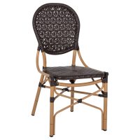 karekla-aloyminioy-bamboo-look-me-kafe-p ΚΑΡΕΚΛΑ ΑΛΟΥΜΙΝΙΟΥ BAMBOO LOOK ΜΕ ΚΑΦΕ PE RATTAN HM5925.01 47x58x95Yεκ.