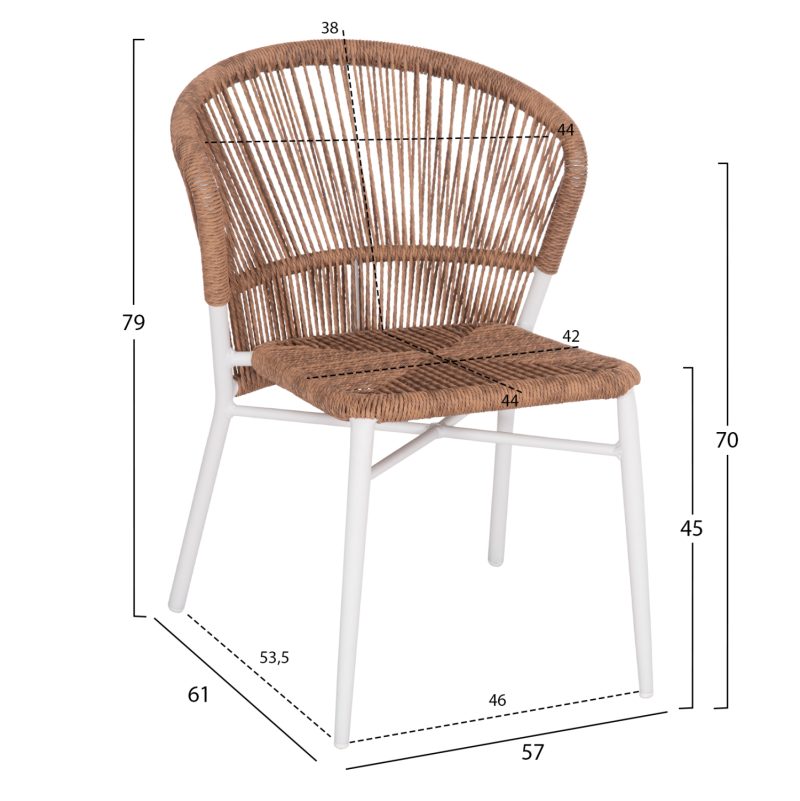 karekla-aloyminioy-fb9626702-leykos-skel-1 ΚΑΡΕΚΛΑ ΑΛΟΥΜΙΝΙΟΥ LYNN HM6267.02 ΛΕΥΚΟΣ ΣΚΕΛΕΤΟΣ-P.E.RATTAN ΦΥΣΙΚΟ 57x61x79Υεκ
