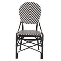 karekla-aloyminioy-me-textline-mayro-ley-2 ΚΑΡΕΚΛΑ ΑΛΟΥΜΙΝΙΟΥ ΜΕ TEXTLINE ΜΑΥΡΟ-ΛΕΥΚΟ HM5927.01 46x56x95Yεκ.