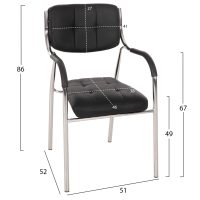 karekla-episkepti-grafeioy-fb9101801-may-1 ΚΑΡΕΚΛΑ ΕΠΙΣΚΕΠΤΟΥ OBERON HM1018.01 ΜΑΥΡΟ PU 51x52x86Υ εκ.