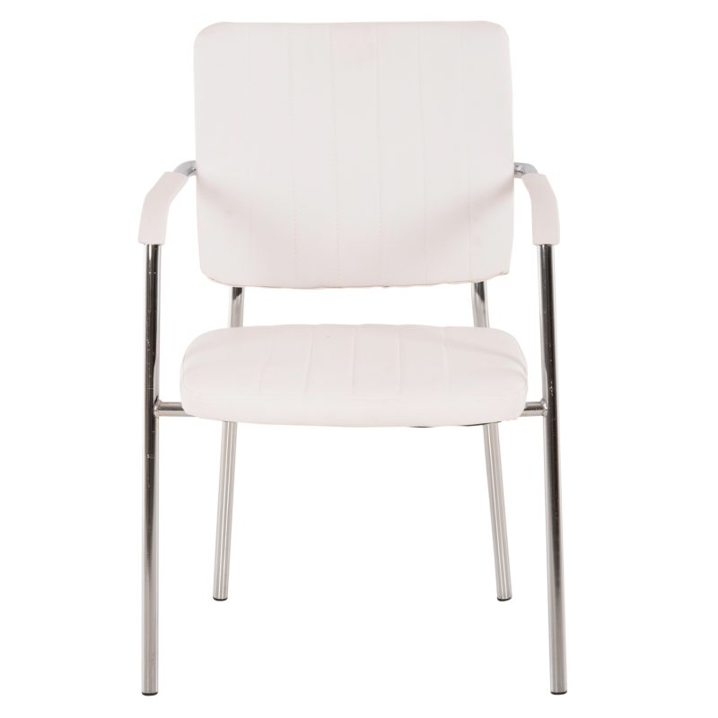 ΚΑΡΕΚΛΑ QUESTA ΜΕ ΜΠΡΑΤΣΑ HM1070.02 ΛΕΥΚΗ 56,5x59x85 cm 4τμχ