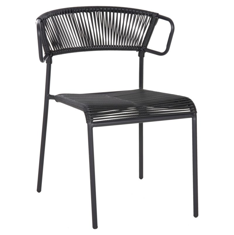 karekla-fb9605302-metallo-kai-synthetiko ΚΑΡΕΚΛΑ SUKI HM6053.02 ΜΕΤΑΛΛO KAI ΣΥΝΘΕΤΙΚΟ RATTAN ΣΕ ΜΑΥΡΟ 54x62x80Υεκ