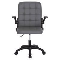 ΚΑΡΕΚΛΑ ΓΡΑΦΕΙΟΥ PORTIMA HM1197.03 ΓΚΡΙ PVC-ΜΑΥΡΟΣ ΣΚΕΛΕΤΟΣ & ΒΑΣΗ 66.5x60x97Υεκ