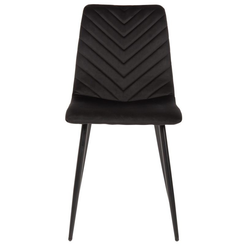 ΚΑΡΕΚΛΑ LATRELL HM8587.04 ΒΕΛΟΥΔΟ ΜΑΥΡΟ ΜΕ ΜΑΥΡΑ ΜΕΤΑΛΛΙΚΑ ΠΟΔΙΑ 43x54x88Υεκ. 4τμχ