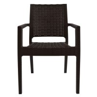 karekla-me-mpratsa-dark-brown-hm513409-2 ΠΟΛΥΘΡΟΝΑ ΠΟΛΥΠΡΟΠΥΛΕΝΙΟΥ ΒΑΡΕΩΣ ΤΥΠΟΥ KAGANU DARK BROWN HM5134.09 57x55,5x89 εκ.