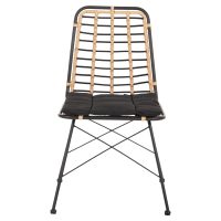 karekla-metalliki-fb9569111-wicker-mpez-2 ΚΑΡΕΚΛΑ ΜΕΤΑΛΛΙΚΗ ALLEGRA HM5691.11 WICKER ΜΠΕΖ-ΜΑΥΡΟ 51x54x84Υεκ.