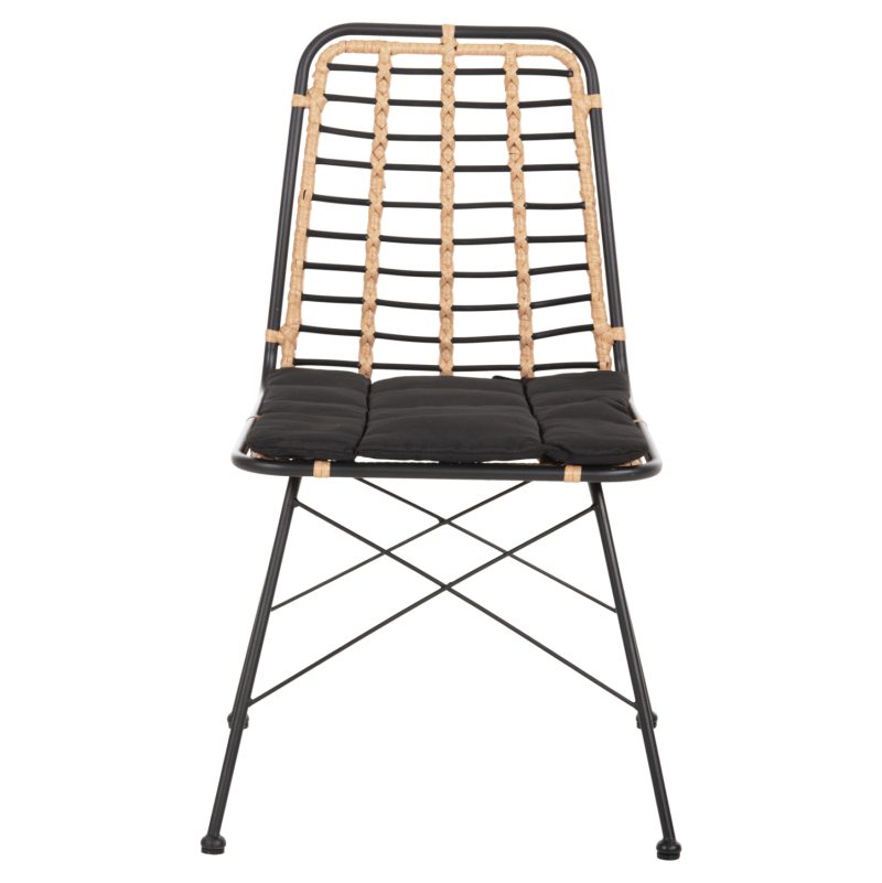 karekla-metalliki-fb9569111-wicker-mpez-2 ΚΑΡΕΚΛΑ ΜΕΤΑΛΛΙΚΗ ALLEGRA HM5691.11 WICKER ΜΠΕΖ-ΜΑΥΡΟ 51x54x84Υεκ.