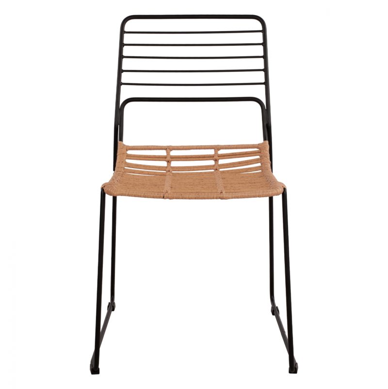 karekla-metalliki-fb95694-me-wicker-mpez-2 ΚΑΡΕΚΛΑ ΜΕΤΑΛΛΙΚΗ ALLEGRA HM5694 ΜΕ WICKER ΜΠΕΖ 51x54x83Υ εκ.