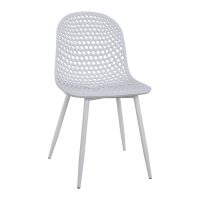 ΚΑΡΕΚΛΑ ΠΟΛΥΠΡΟΠΥΛΕΝΙΟΥ MILANA HM8512.01 ΛΕΥΚΟ ΜΕ ΜΕΤΑΛΛΙΚΑ ΠΟΔΙΑ 45X51X84Υ εκ. 4τμχ