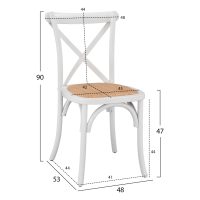 karekla-stoibazomeni-xylini-apo-oxia-ley-1 ΚΑΡΕΚΛΑ OWEN ΣΤΟΙΒΑΖΟΜΕΝΗ ΞΥΛΙΝΗ ΑΠΟ ΟΞΙΑ ΛΕΥΚΟ ΧΡΩΜΑ ΜΕ ΧΙΑΣΤΙ ΠΛΑΤΗ HM8575.14 48x53x90 cm