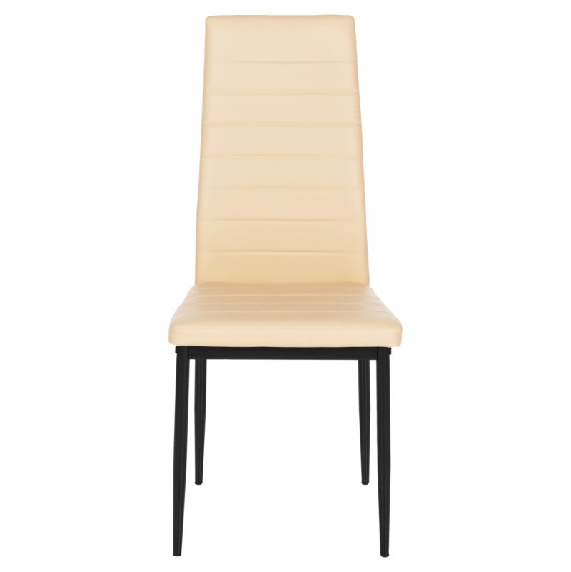 ΚΑΡΕΚΛΑ ΤΡΑΠΕΖΑΡΙΑΣ LADY HM0037.25 ΑΝΟΙΧΤΟ ΚΡΕΜ PU ΣΚΕΛΕΤΟΣ ΜΑΥΡΟΣ ΜΕΤΑΛ. (K/D) 42x44x95Υεκ 4τμχ