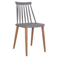 ΚΑΡΕΚΛΑ ΤΡΑΠΕΖΑΡΙΑΣ HM8052.10 VANESSA ΓΚΡΙ ΜΕ ΜΕΤΑΛΛΙΚΑ ΠΟΔΙΑ 43x46,5x82 εκ. 4τμχ