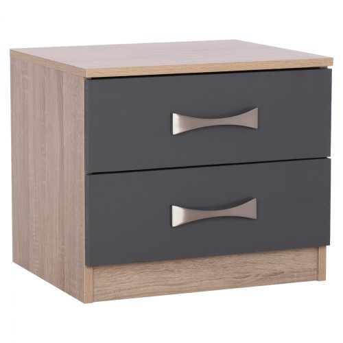 komodino-ashlyn-me-2-syrtaria-kai-cheroy ΚΟΜΟΔΙΝΟ ΜΕΛΑΜΙΝΗΣ ASHLYN 2 ΣΥΡΤΑΡΙΑ & ΧΕΡΟΥΛΙΑ SONAMA-ΓΚΡΙ 48x40,5x42Yεκ.HM2235.04