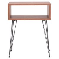 ΚΟΜΟΔΙΝΟ TODD HM18184.05 ΜΕΛΑΜΙΝΗ ΣΕ ΚΑΡΥΔΙ-ΜΕΤΑΛ.ΜΑΥΡΑ ΠΟΔΙΑ 45.5x29.5x58.5Υεκ.