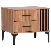 ΚΟΜΟΔΙΝΟ ΣΕΙΡΑ HARRY HM2487.01 ΜΕΛΑΜΙΝΗ ΦΥΣΙΚΟ ΞΥΛΟΥ-ΜΑΥΡΟ 55x43x48Υεκ.