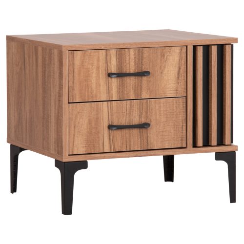 komodino-fb9248701-melamini-fysiko-xyloy ΚΟΜΟΔΙΝΟ ΣΕΙΡΑ HARRY HM2487.01 ΜΕΛΑΜΙΝΗ ΦΥΣΙΚΟ ΞΥΛΟΥ-ΜΑΥΡΟ 55x43x48Υεκ.