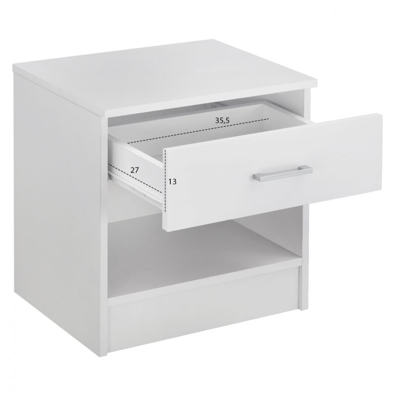 komodino-me-1-syrtari-leyko-fb9234505-45-2 ΚΟΜΟΔΙΝΟ ΜΕ 1 ΣΥΡΤΑΡΙ LANEY ΛΕΥΚΟ HM2345.05 45x35,5x47 εκ.