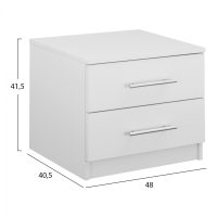 komodino-melaminis-fb9222005-leyko-48x40-1 ΚΟΜΟΔΙΝΟ ΜΕΛΑΜΙΝΗΣ CHELSEA HM2220.05 ΛΕΥΚΟ 48x40,5x41,5 εκ.