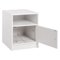 ΚΟΜΟΔΙΝΟ ΜΕΛΑΜΙΝΗΣ MALORY HM2205.05 ΛΕΥΚO 40x40x50Yεκ.