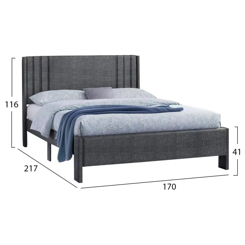 krebati-diplo-fb968501-gkri-yfasma-gia-s-1 ΚΡΕΒΑΤΙ ΔΙΠΛΟ CREDENCE HM685.01 ΓΚΡΙ ΥΦΑΣΜΑ ΓΙΑ ΣΤΡΩΜΑ 160Χ200εκ.