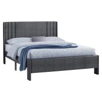 krebati-diplo-fb968501-gkri-yfasma-gia-s ΚΡΕΒΑΤΙ ΔΙΠΛΟ CREDENCE HM685.01 ΓΚΡΙ ΥΦΑΣΜΑ ΓΙΑ ΣΤΡΩΜΑ 160Χ200εκ.