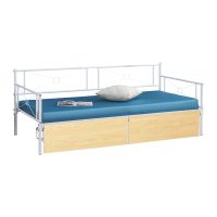 ΚΡΕΒΑΤΙ-ΚΑΝΑΠΕΣ BERNIE HM21121.02 ΛΕΥΚΟ ΜΕΤΑΛΛΟ & 2 SONAMA ΣΥΡΤΑΡΙΑ- ΓΙΑ 190x90εκ.