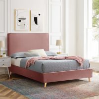 ΚΡΕΒΑΤΙ MAYLIN ΜΕ ΣΑΠΙΟ ΜΗΛΟ ΒΕΛΟΥΔΟ HM598.02 ΓΙΑ ΣΤΡΩΜΑ 120x200 EK.