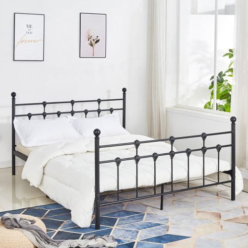 krebati-metalliko-150x200-ek-mayro-chrom ΚΡΕΒΑΤΙ ΜΕΤΑΛΛΙΚΟ JACINDA 150x200 εκ. ΜΑΥΡΟ ΧΡΩΜΑ HM575.01