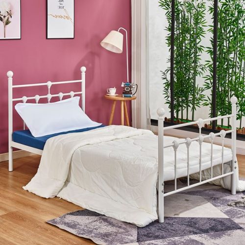 krebati-metalliko-190ch90-leyko-chroma-h ΚΡΕΒΑΤΙ ΜΕΤΑΛΛΙΚΟ JACINDA 90x190 εκ. ΛΕΥΚΟ ΧΡΩΜΑ HM574.02