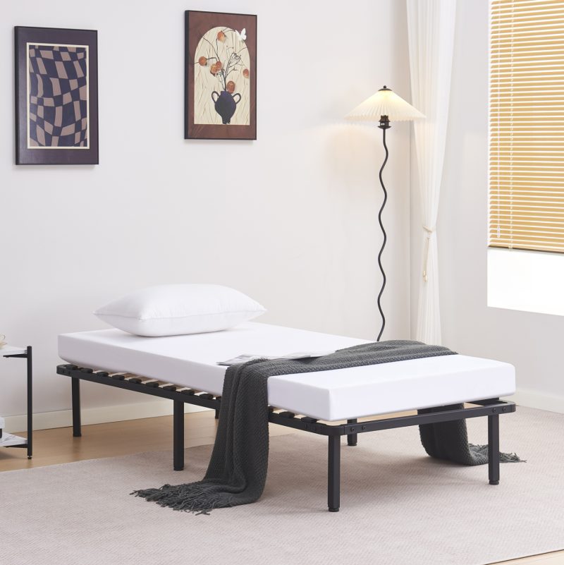 ΚΡΕΒΑΤΙ-ΥΠΟΣΤΡΩΜΑ MARKY HM693.01 ΜΕΤΑΛΛΙΚΟ ΜΑΥΡΟ ΓΙΑ ΣΤΡΩΜΑ 190x90εκ