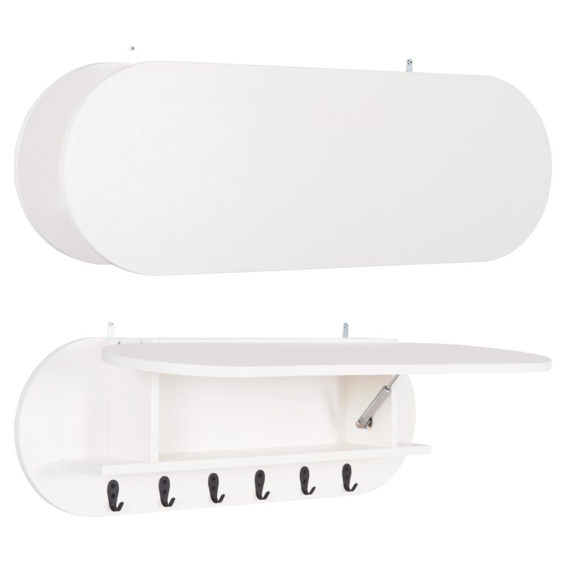 ΚΡΕΜΑΣΤΡΑ ΕΙΣΟΔΟΥ & ΚΛΕΙΣΤΟ ΡΑΦΙ STOR HM18078.01 ΜΕΛΑΜΙΝΗ ΛΕΥΚΗ 84x15.5x28.5Υεκ