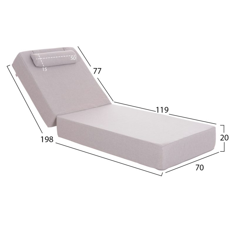 ΜΑΞΙΛΑΡΙ ΞΑΠΛΩΣΤΡΑΣ KIHEI HM21094.01 OLEFIN ΨΑΡΟΚΟΚΚΑΛΟ ΜΕ FOAM 198x70x20Υεκ