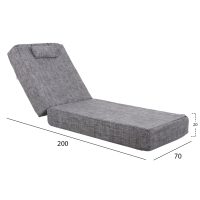 maxilari-xaplostras-textilene-gkri-fb911-1 ΜΑΞΙΛΑΡΙ ΞΑΠΛΩΣΤΡΑΣ TEXTILENE SIFNOS ΓΚΡΙ HM11761.10 200(120+80)x70x20Yεκ.