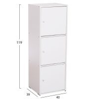 ntoylapi-me-3-apoth-choroys-fb9993901-le-1 ΝΤΟΥΛΑΠΙ ΜΕ 3 ΑΠΟΘ. ΧΩΡΟΥΣ SORIANO HM9939.01 ΛΕΥΚΗ ΜΕΛΑΜΙΝΗ 40x39x119Υεκ.