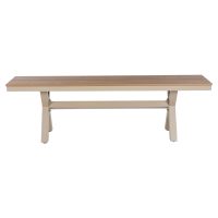 ΠΑΓΚΑΚΙ ΑΛΟΥΜΙΝΙΟΥ TAWNEE HM6038.04 ΣΑΜΠΑΝΙ-POLYWOOD ΚΑΘΙΣΜΑ ΦΥΣΙΚΟ 150x36x45Υεκ.