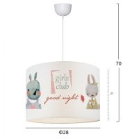 paidiko-fotistiko-orofis-yfasmatino-fb97-1 ΠΑΙΔΙΚΟ ΦΩΤΙΣΤΙΚΟ ΟΡΟΦΗΣ ΥΦΑΣΜΑΤΙΝΟ HM7574.01 ΛΕΥΚΟ ΜΕ ΣΧΕΔΙΟ GIRLS CLUB Φ28x70Y εκ.