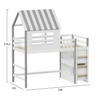 ΠΑΙΔΙΚΟ ΚΡΕΒΑΤΙ τ.MONTESSORI ΜΕ ΠΛΑΙΝΑ ΡΑΦΙΑ HOMI HM712 ΞΥΛΟ ΠΕΥΚΟΥ ΛΕΥΚΟ-ΓΚΡΙ-ΣΤΡΩΜΑ 90x190εκ