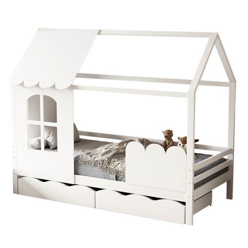 ΠΑΙΔΙΚΟ ΚΡΕΒΑΤΙ τ.MONTESSORI ΜΕ ΣΥΡΤΑΡΙΑ DOMER HM710.03 ΞΥΛΟ ΠΕΥΚΟΥ ΛΕΥΚΟ-ΣΤΡΩΜΑ 90x190εκ