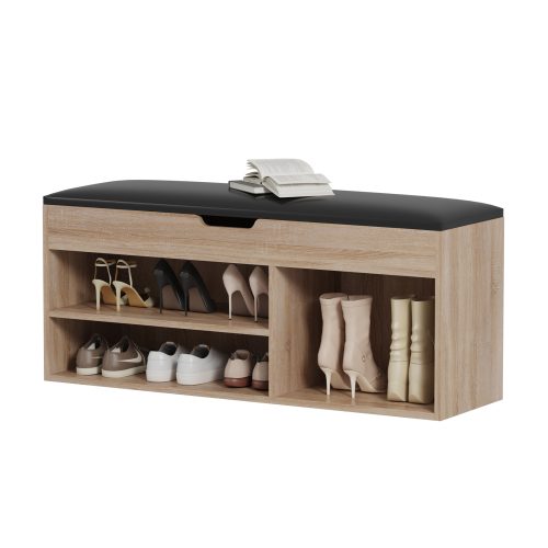 papoytsothiki-me-kathisma-fb9247801-mela ΠΑΠΟΥΤΣΟΘΗΚΗ ΜΕ ΚΑΘΙΣΜΑ ROMIR HM2478.01 ΜΕΛΑΜΙΝΗ ΣΟΝΑΜΑ-ΚΑΘΙΣΜΑ PU ΚΑΦΕ 100x30x44Υ