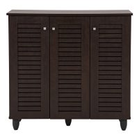 ΠΑΠΟΥΤΣΟΘΗΚΗ-ΝΤΟΥΛΑΠΑ PROLLY HM9609.01 ΜΕΛΑΜΙΝΗ WENGE-3ΠΟΡΤΕΣ-4ΡΑΦΙΑ 87x32x88Υεκ.