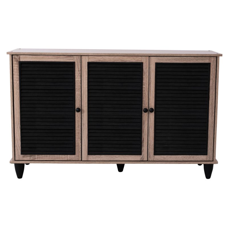 ΠΑΠΟΥΤΣΟΘΗΚΗ-ΝΤΟΥΛΑΠΙ MCKENNA 3ΠΟΡΤΕΣ HM2267.02 SONAMA-ΜΑΥΡΟ 112x30x68,5Υ εκ.