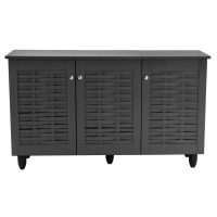 ΠΑΠΟΥΤΣΟΘΗΚΗ-ΝΤΟΥΛΑΠΙ IGGY ΞΥΛΙΝΗ 3ΠΟΡΤΕΣ HM2211.10 ΓΚΡΙ 114Χ34Χ68