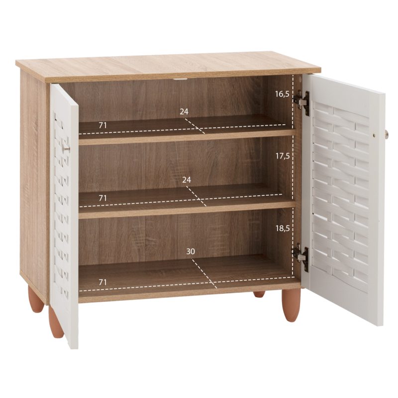 papoytsothiki-ntoylapi-xylini-fb9220806-2 ΠΑΠΟΥΤΣΟΘΗΚΗ-ΝΤΟΥΛΑΠΙ ΞΥΛΙΝΗ HM2208.06 SONAMΑ ΛΕΥΚΗ 77Χ34Χ67,5 εκ.