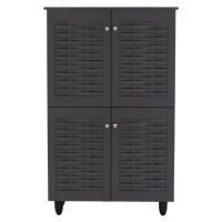 papoytsothiki-ntoylapi-xylini-kabira-4-p-2 ΠΑΠΟΥΤΣΟΘΗΚΗ-ΝΤΟΥΛΑΠΙ ΞΥΛΙΝΗ KABIRA 4 ΠΟΡΤΕΣ HM2210.10 ΓΚΡΙ 77x34x123Υεκ.