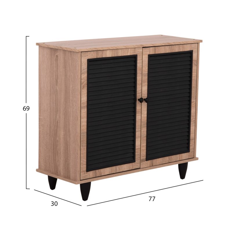 papoytsothiki-xylini-fb9226602-se-chroma-1 ΠΑΠΟΥΤΣΟΘΗΚΗ ΞΥΛΙΝΗ MCKENNA HM2266.02 ΣΕ ΧΡΩΜΑ SONAMA-ΜΑΥΡΟ 77x30x69Υεκ.