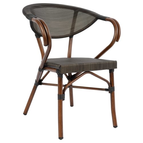 polythrona-aloyminioy-bamboo-kafe-me-tex ΠΟΛΥΘΡΟΝΑ ΑΛΟΥΜΙΝΙΟΥ CLAY BAMBOO LOOK ΚΑΦΕ ΜΕ TEXTLINE HM5025 60,5x59x81 cm