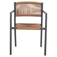 ΠΟΛΥΘΡΟΝΑ ΑΛΟΥΜΙΝΙΟΥ STER HM5786.12 ΑΝΘΡΑΚΙ-ΣΥΝΘ.RATTAN ΜΠΕΖ 55,5x53x78Υεκ.